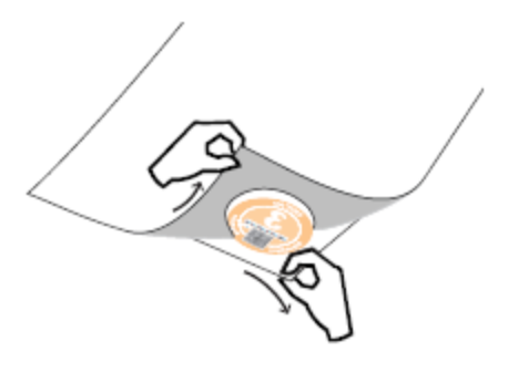 Peel off the certificate